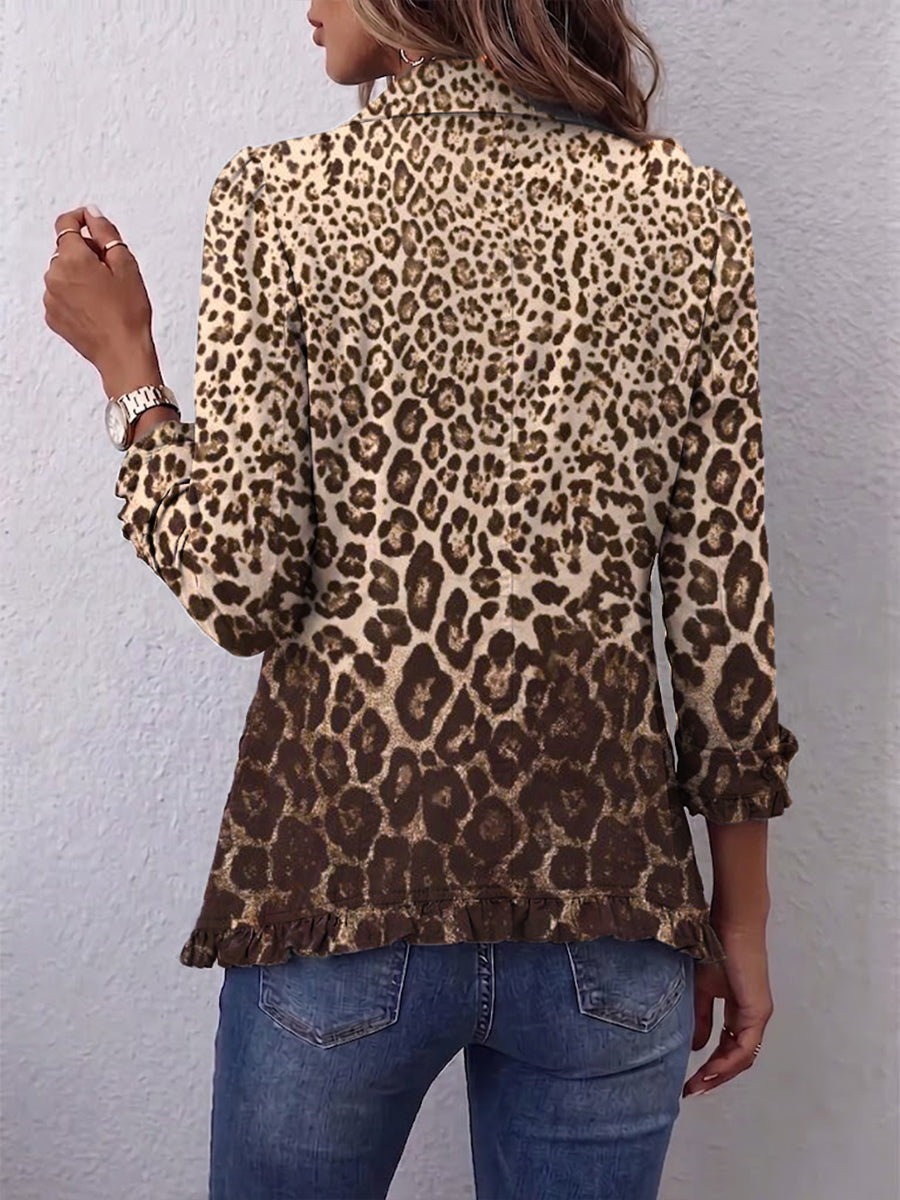 Mirta | Giacca Animalier con Volant