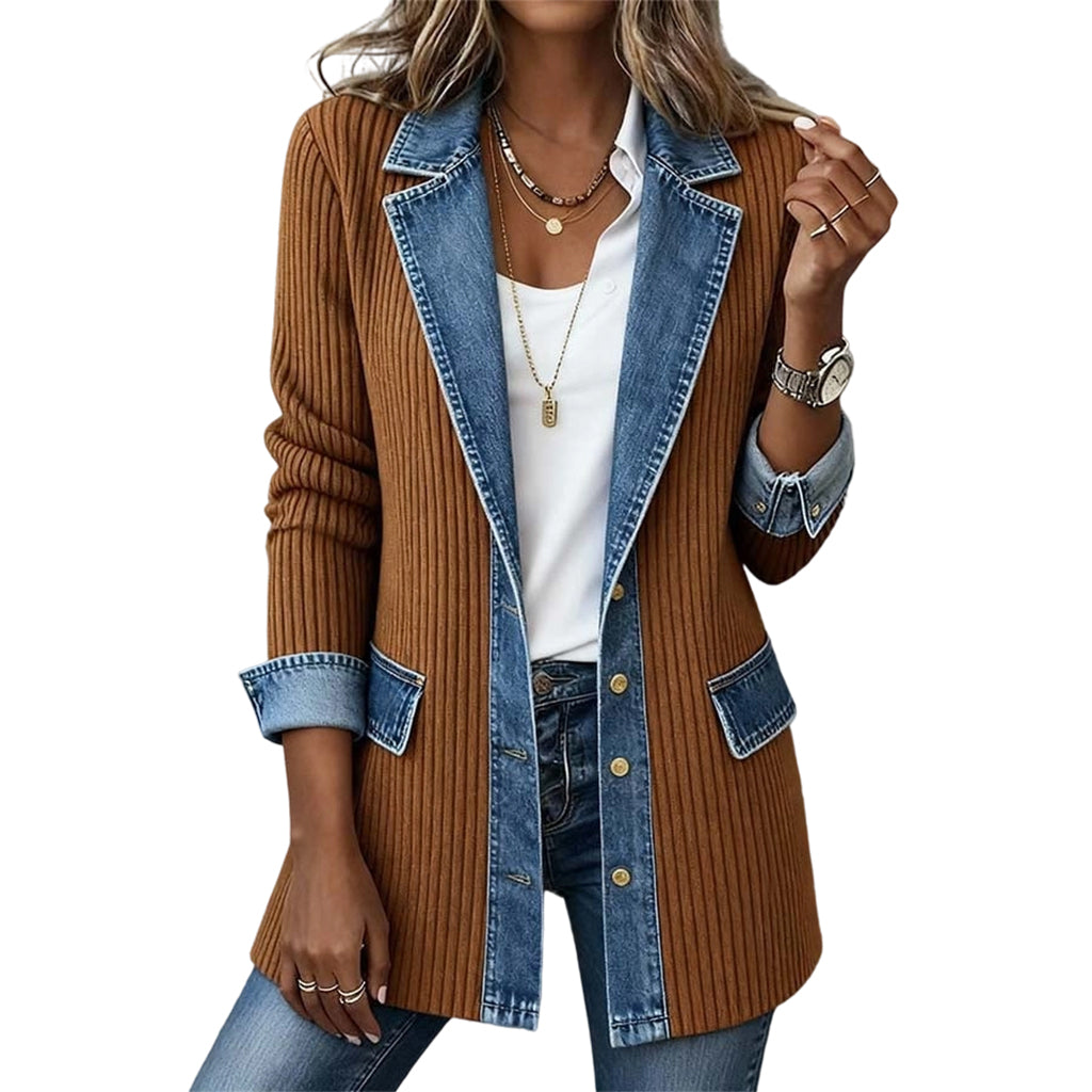 Marilisa | Giacca con Dettagli Denim