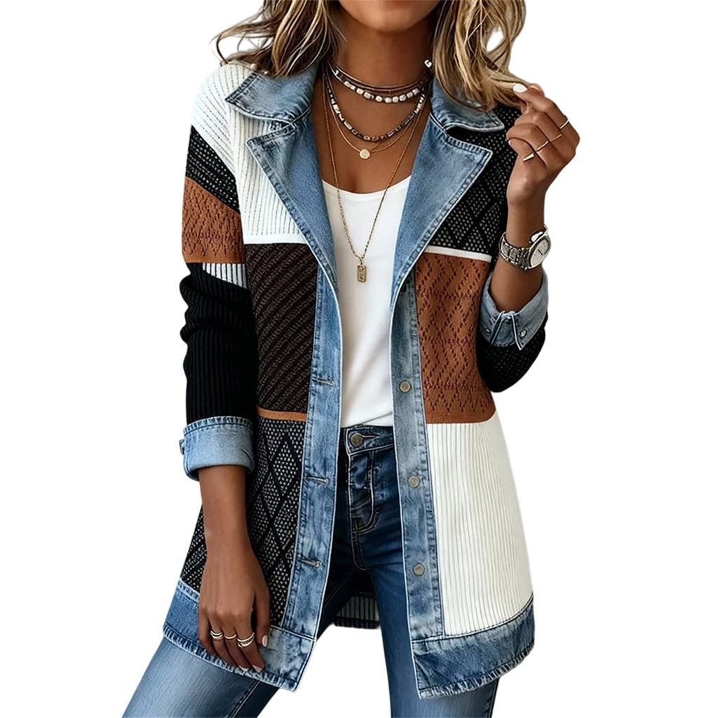 Marilisa | Giacca con Dettagli Denim