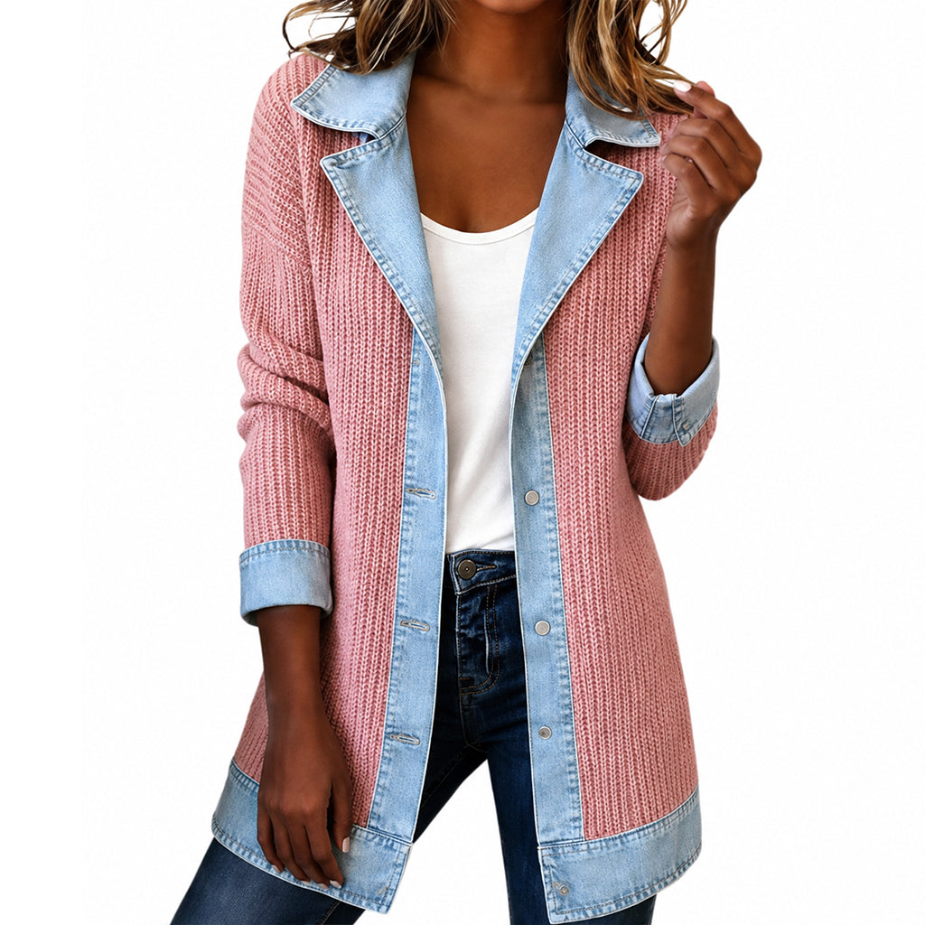 Marilisa | Giacca con Dettagli Denim