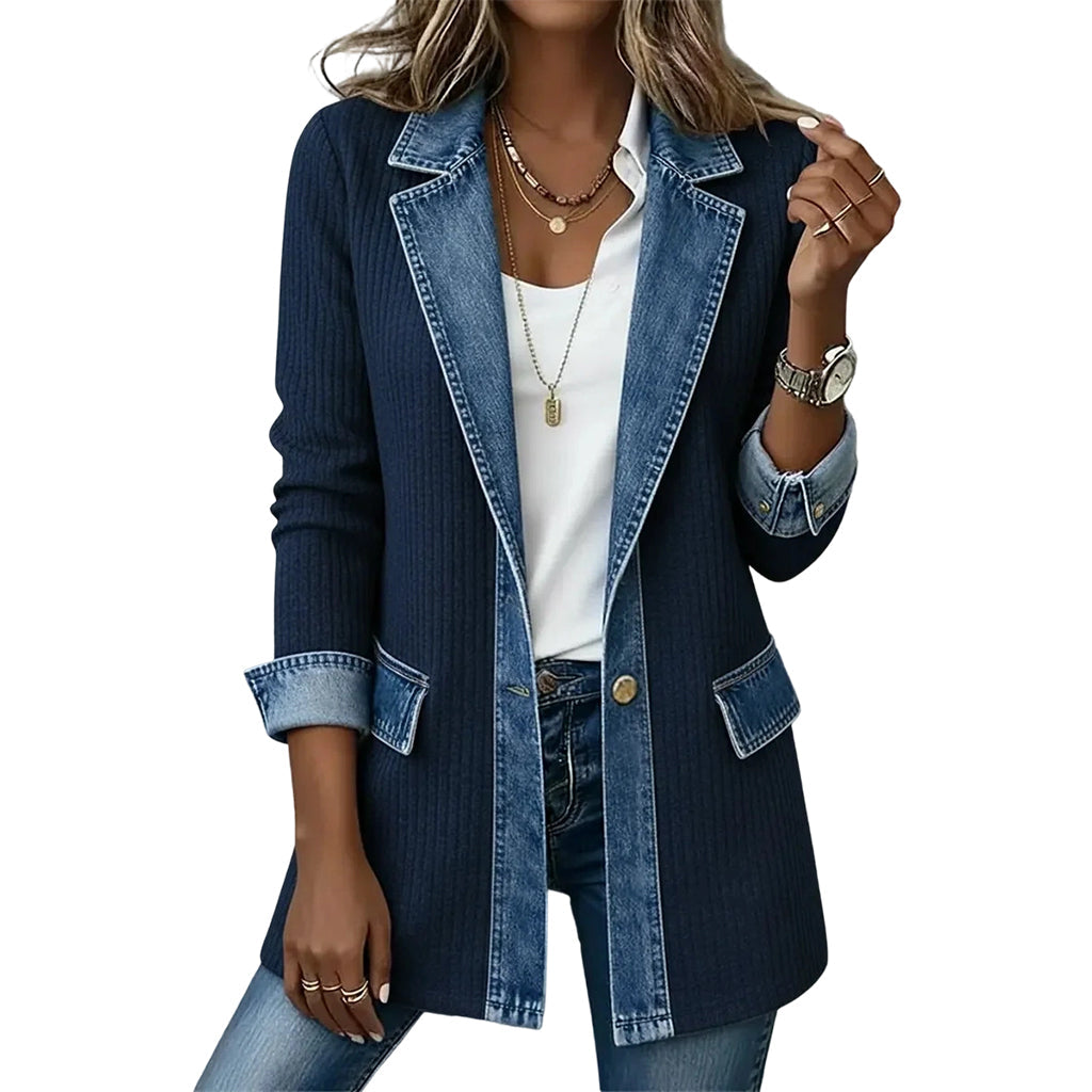 Marilisa | Giacca con Dettagli Denim